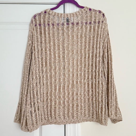 Open Knit Pullover Lightweight Sweater - Picture 7 of 8